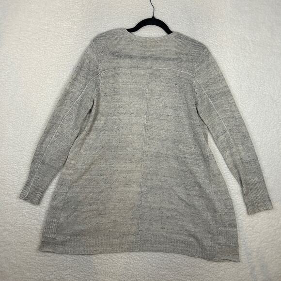 Eileen Fisher M Open Front Cardigan 100% Linen Lagenlook Minimalist Quiet Luxury - Picture 4 of 10